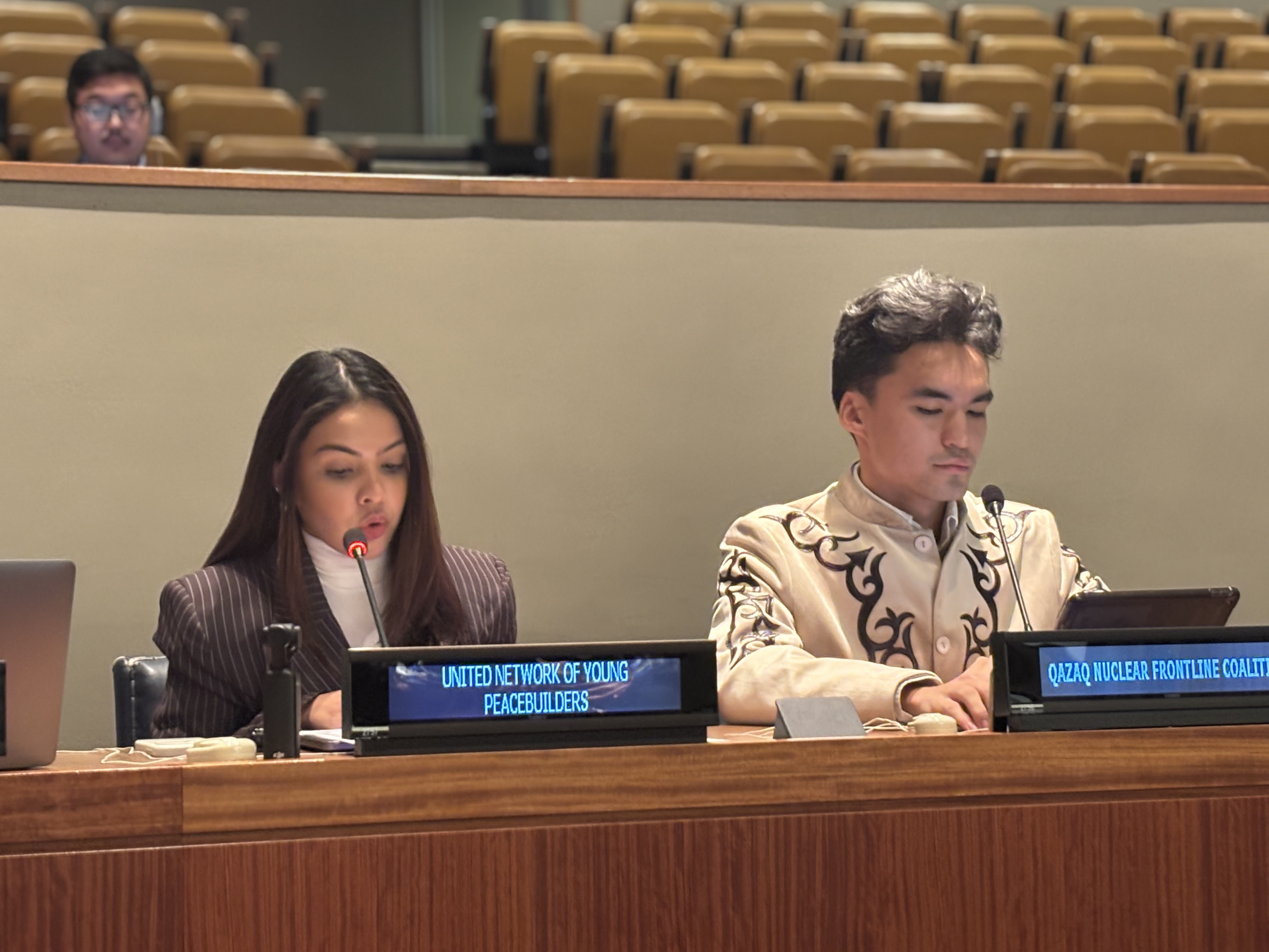 Y4D Forum participants addressing First Committee