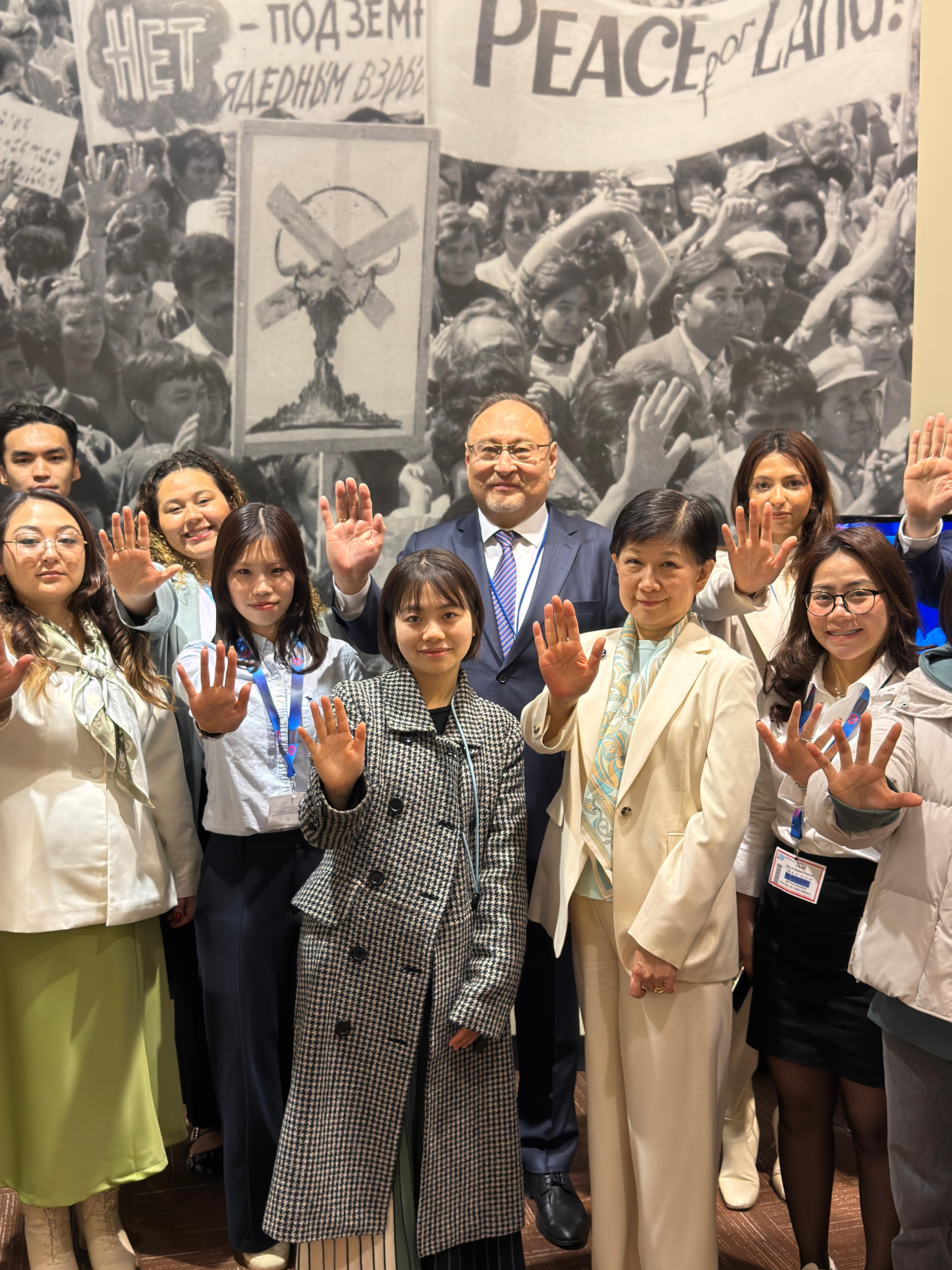 Young people participating in the NONE Campaign