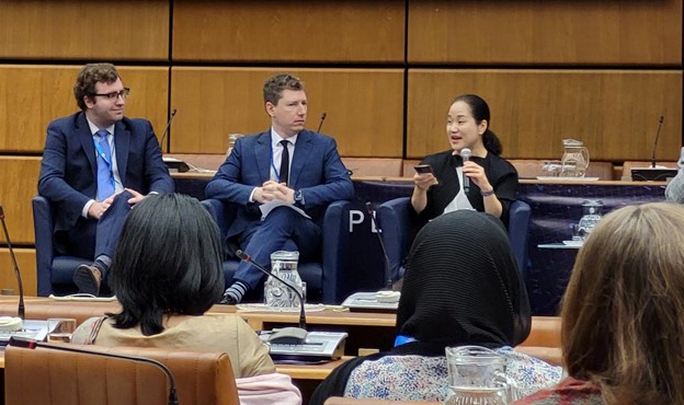 Ms. Soo Hyun Kim, UNODA’s #Youth4Disarmament lead, delivers remarks on ways "towards a nuclear-test-free future” with insights from and for the next generation at CTBT’s Science Diplomacy Symposium 