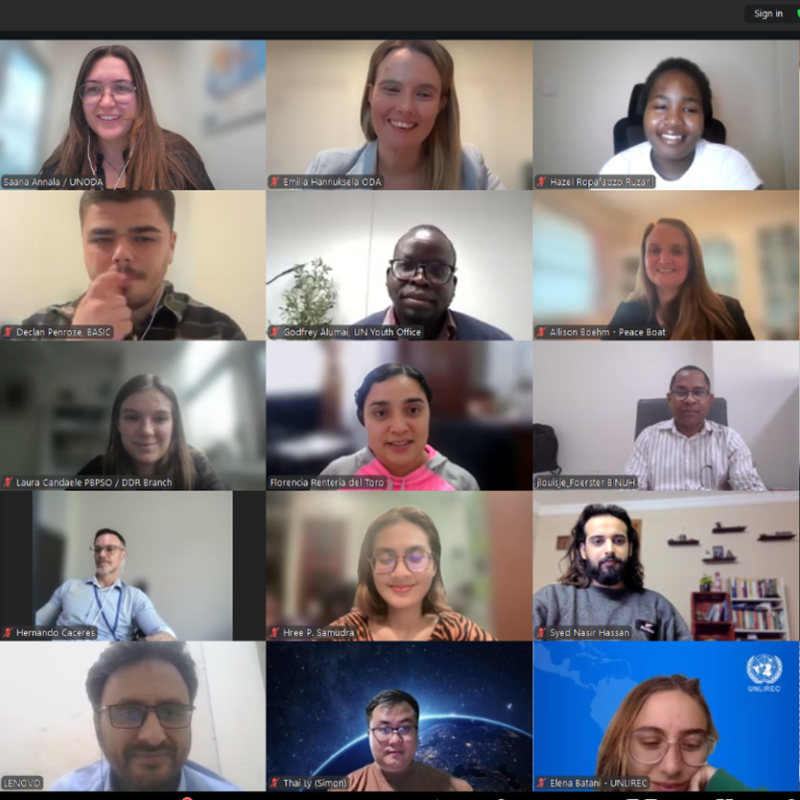 Online meeting with several people attending