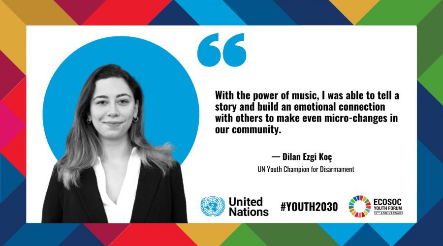 Dilan Ezgi Koç delivered remarks at the Economic and Social Council (ECOSOC) Youth Forum