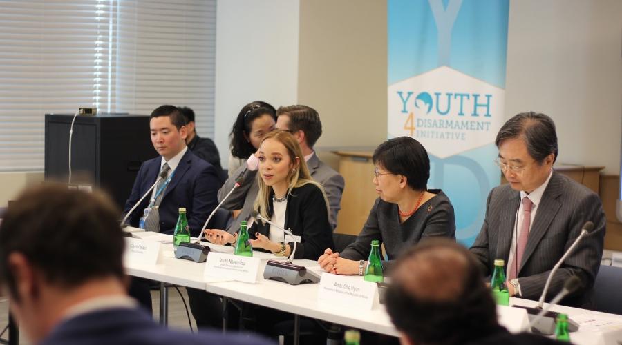 Ms. Crystal Isidor, Pace University senior, spoke at the #Youth4Disarmament Initiative’s launch event for the UN Youth Champions for Disarmament programme in January 2020