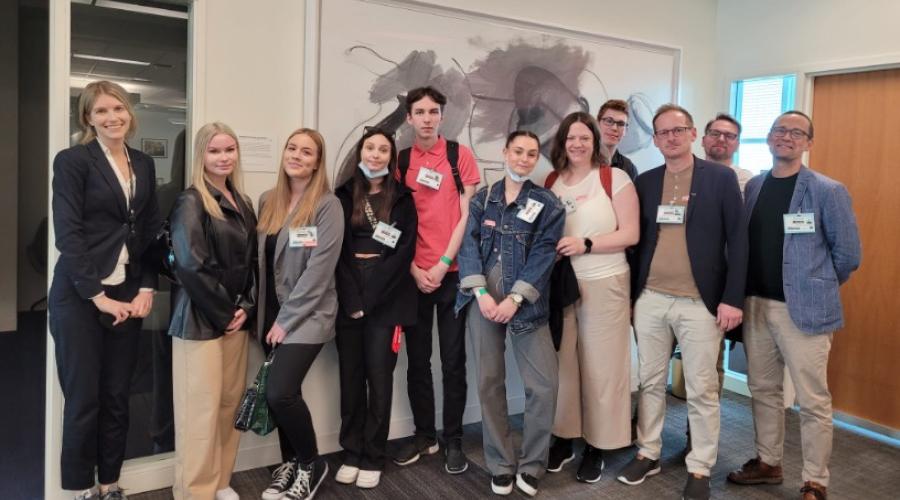 UNODA staff members met with student from Falu Frigymnasium, a school based in Sweden, to discuss the work of the United Nations on disarmament, non-proliferation, and arms control. 