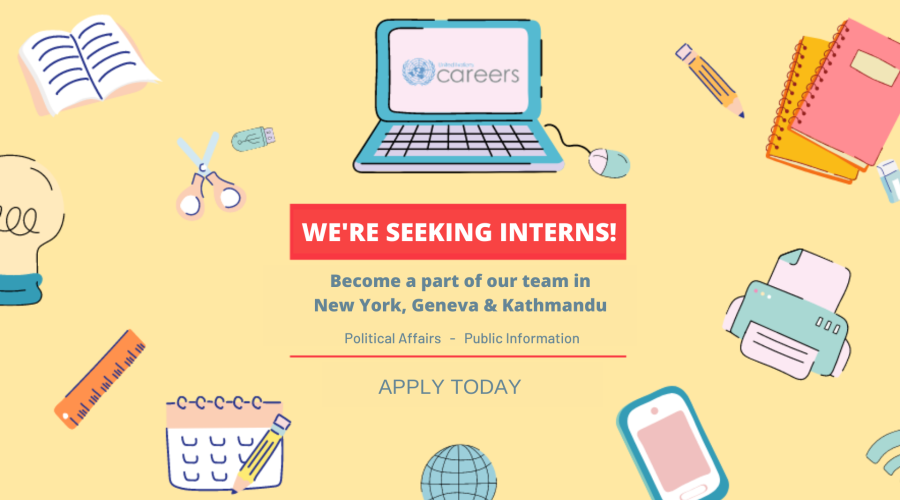 Graphic for the Internship Opportunities at UNODA