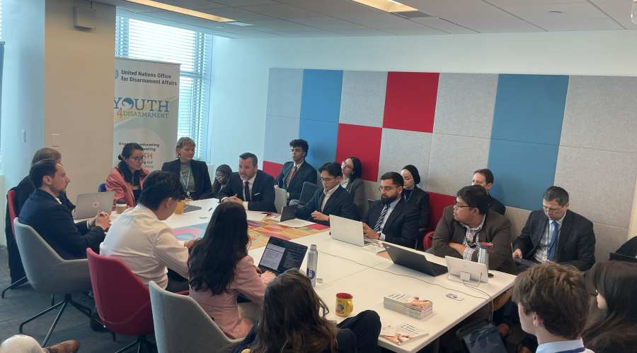 Participating gathered around the table at the side event